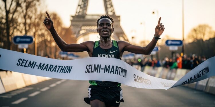 Kennedy Kimutai réalise lexploit rare de remporter deux fois de suite le semi marathon de Paris en 1h0010 Retour sur une course historique marquée par un nouveau record féminin   Viral Mag