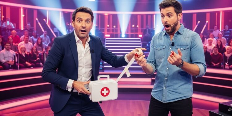 Ce 20 mars 2026 Cyprien Maître de midi sest blessé en plein plateau des 12 Coups de midi Jean Luc Reichmann a géré limprévu dans une ambiance burlesque et tendue Retour sur cet incident mémorable   Viral Mag