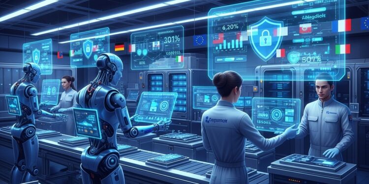 L’Europe Peut Dominer l’IA Industrielle Mondialement - Viral Mag LEurope mise sur lIA appliquée à lindustrie pour contrer USA et Chine Atouts initiatives et souveraineté numérique au cœur dune stratégie prometteuse Viral Mag