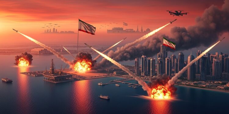 LIran promet des frappes intenses contre les pays du Golfe abritant des bases US malgré les menaces de capitulation Explosions à Doha et Manama pétrole en hausse  le conflit entre dans sa 2e semaine   Viral Mag