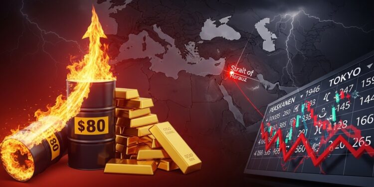 Frappes en Iran secouent les marchés asiatiques  pétrole bondit à 80$ or en hausse Bourses en chute Analyse des impacts géopolitiques sur lénergie et les actifs refuges   Viral Mag
