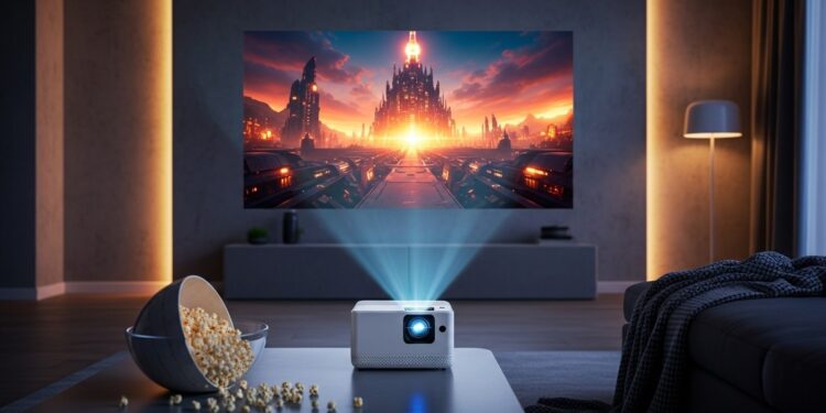 Découvrez ce mini vidéoprojecteur compact à moins de 40 euros qui métamorphose instantanément votre salon ou chambre en véritable salle de cinéma maison avec projection 1080p WiFi 6 et bien plus   Viral Mag
