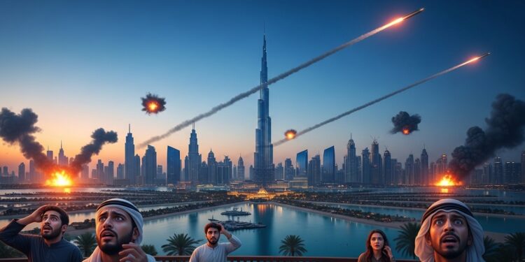 Missiles Iraniens sur le Golfe : La Panique S’installe - Viral Mag Des frappes iraniennes touchent des bases américaines à Bahreïn et aux Émirats semant la peur chez les habitants et expatriés du Golfe Stabilité ébranlée et réactions sous le choc Viral Mag