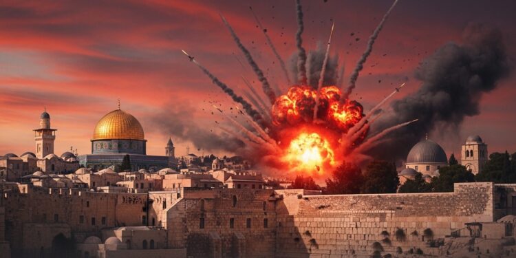 Un débris de missile iranien sabat près des lieux saints à Jérusalem lors de lAïd al Fitr  impact dans le quartier juif réactions vives et peur des civils   Viral Mag