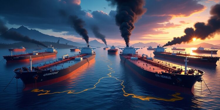Plus de 68 pétroliers chargés de 14 millions de tonnes de brut bloqués dans le Golfe suite au conflit au Moyen Orient Greenpeace alerte sur le risque majeur de marée noire dévastatrice pour des écosystèmes fragiles   Viral Mag