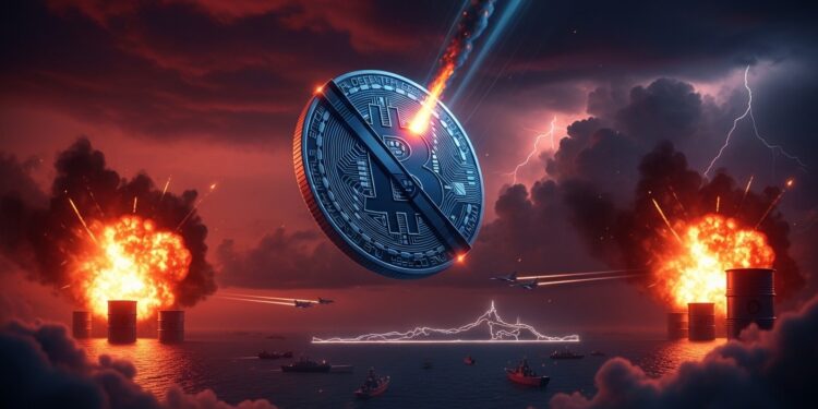 Le Bitcoin plonge sous 66 000 $ suite à lescalade des tensions USA Iran et la flambée du pétrole au dessus de 100 $ Découvrez les raisons géopolitiques et macroéconomiques de cette chute brutale   Viral Mag