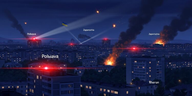 Quatre personnes tuées dans des frappes russes nocturnes sur Poltava Zaporijjia et Kherson LUkraine en état dalerte aérienne massive Détails sur les victimes les dégâts et les déclarations officielles   Viral Mag