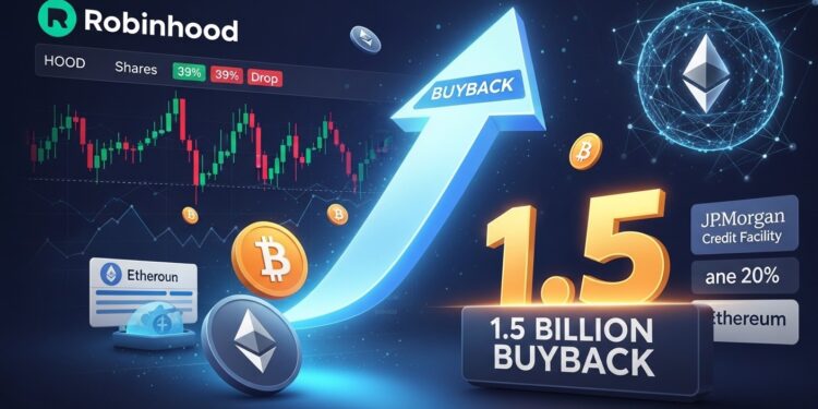 Robinhood annonce un programme de rachat dactions massif de 15 milliard de dollars alors que son cours HOOD plonge de 39  depuis le début de lannée Analyse des implications pour lavenir de la plateforme crypto et trading   Viral Mag
