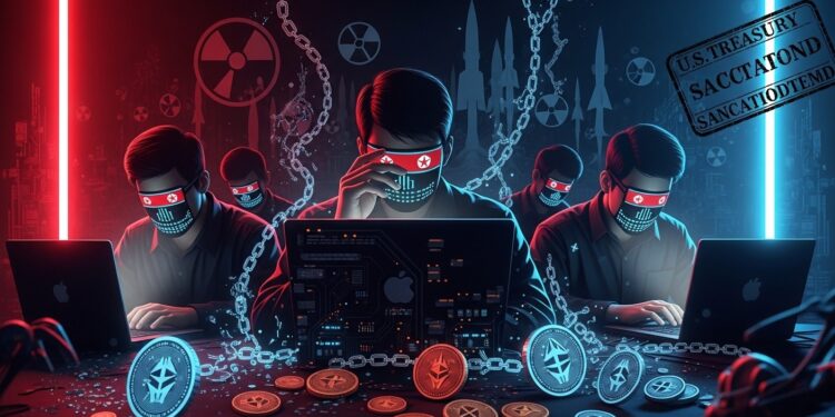 Sanctions US contre le Réseau Cyber et Crypto de la Corée du Nord - Viral Mag Les États Unis frappent fort contre un vaste réseau nord coréen utilisant des emplois IT frauduleux et la cryptomonnaie pour financer ses programmes darmement Décryptage complet des sanctions récentes Viral Mag