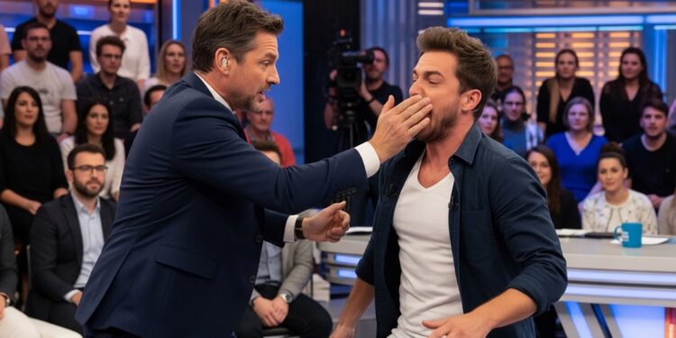 Scandale TBT9 : Stéphane Tapie assume sa gifle à Fabien Lecœuvre - Viral Mag Stéphane Tapie a frappé Fabien Lecœuvre en direct sur TBT9 et ne regrette rien Découvrez les raisons de cet accès de violence les conséquences et les réactions qui secouent le monde télé Viral Mag