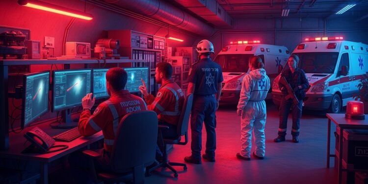 Secours Israéliens en Alerte Maximale Face aux Frappes Iraniennes - Viral Mag Plongez dans le quotidien tendu des secouristes du Magen David Adom au cœur des alertes missiles iraniennes Découvrez comment Israël limite les pertes humaines grâce à une organisation exemplaire et une préparation sans faille malgré lescalade du conflit Viral Mag