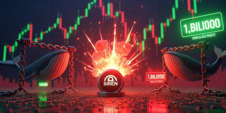 Le token SIREN sur BNB Chain a explosé de 340  en une semaine avant de chuter violemment Concentration extrême chez un cluster de wallets et profits non réalisés massifs  analyse des risques et du potentiel haussier restant   Viral Mag