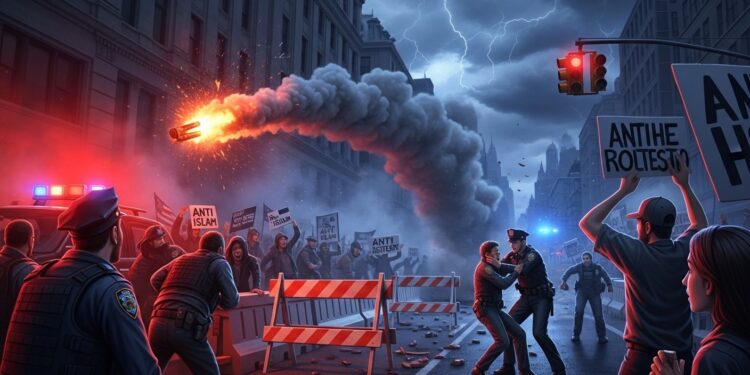 Tentative dattentat avec engins explosifs artisanaux contre une manifestation anti islam devant la résidence du maire de New York Deux suspects radicaux interpellés enquête antiterroriste ouverte Détails choc et conséquences   Viral Mag