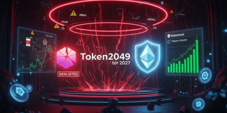 Token2049 Dubai décalé à 2027 à cause des tensions géopolitiques volumes crypto en forte hausse chez Robinhood et lEthereum Foundation officialise son mandat anti censure Le point sur la semaine crypto   Viral Mag