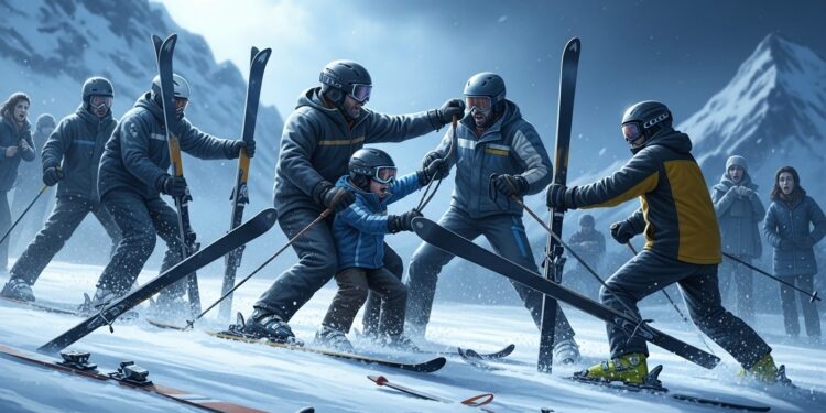 Sur les pistes des Deux Alpes un jeune de 18 ans et son père sont violemment agressés après un simple frôlement Trois hommes condamnés à de la prison avec sursis Détails et conséquences dun incident choquant   Viral Mag